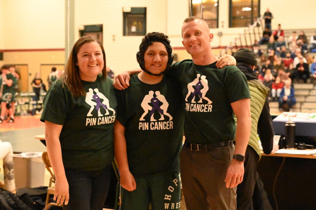 From left to right; Jess Karner, Gabe Sanchez (junior), Tim Nelson