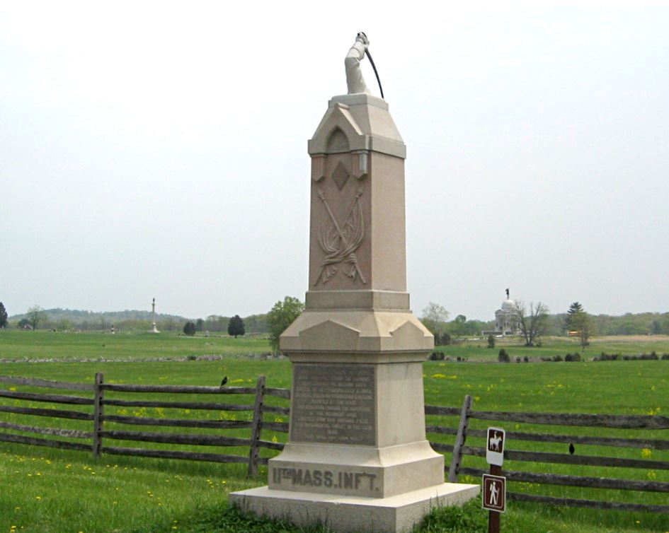 The Monument to the 11th Mass at Gettysburg 
