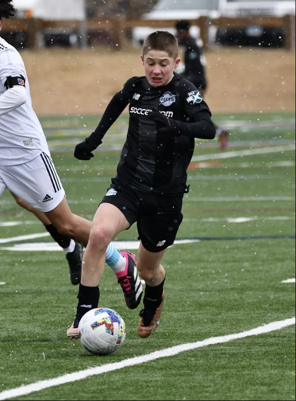 William Recupero in a snow flurry