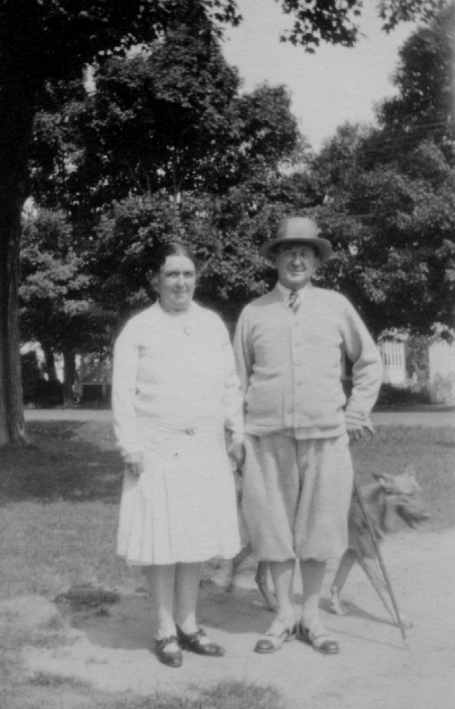 George and Elizabeth Brown at Maplewood Farm on Hayden Rowe in 1920