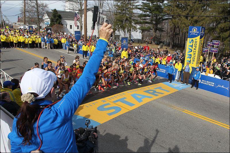 Hopkinton Start of Boston Marathon