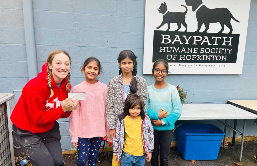 Local children raise money for BayPath Humane Society