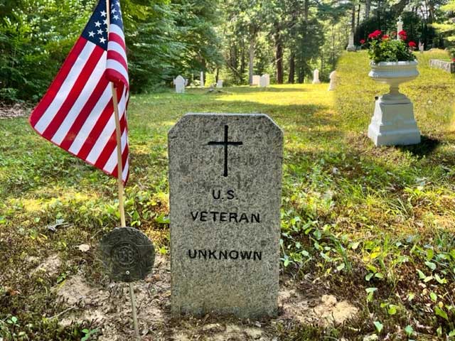 Unknown Veteran grave marker in Hopkinton Unknown Veteran grave marker in Hopkinton