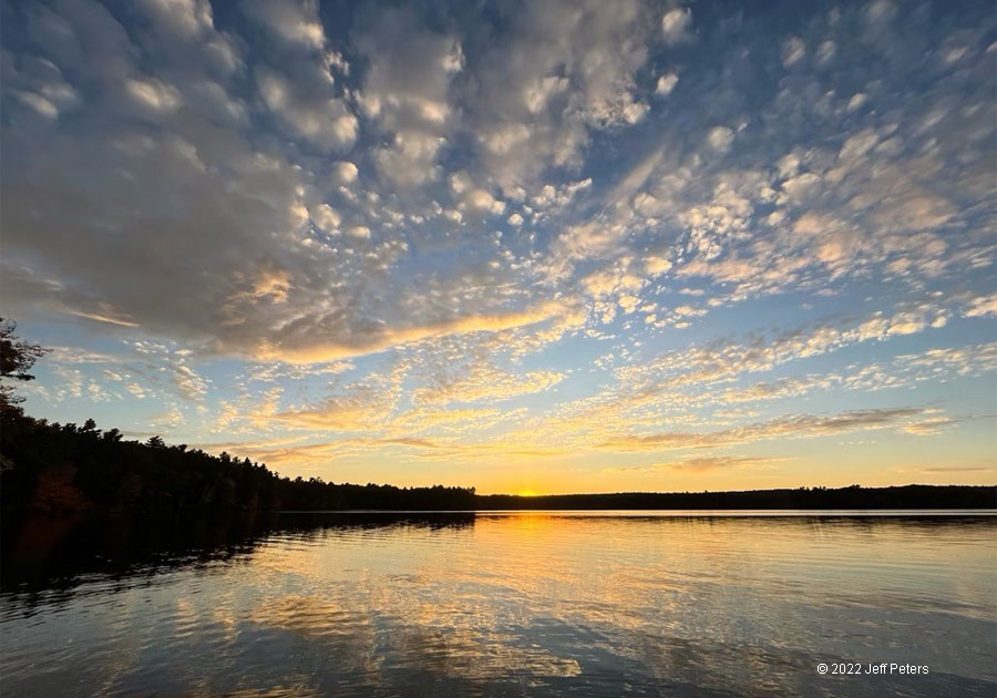 The sun sets on Lake Whitehall