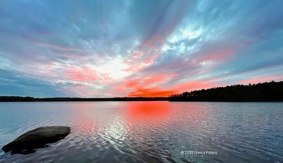 A stunning sunset on Lake Whitehall