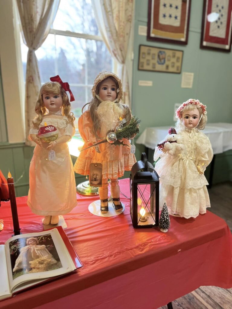Holiday dolls on display at Hopkinton Historical Society