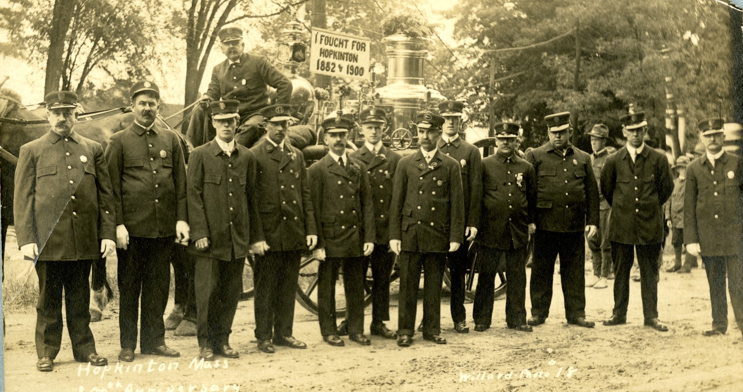 Hopkinton Firemen in 200th anniversary parade