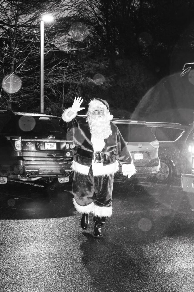 Santa arrives in style