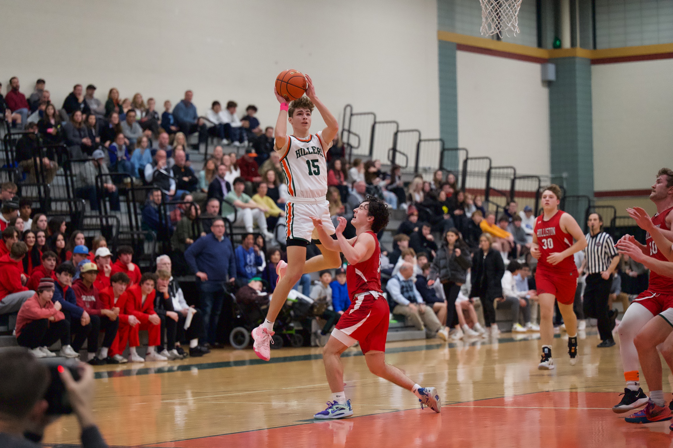 Forward Tommy Chatten takes flight