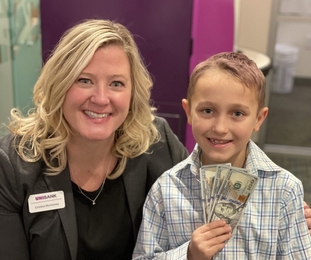 Leo with Chamber President Cristina Morrissiey.