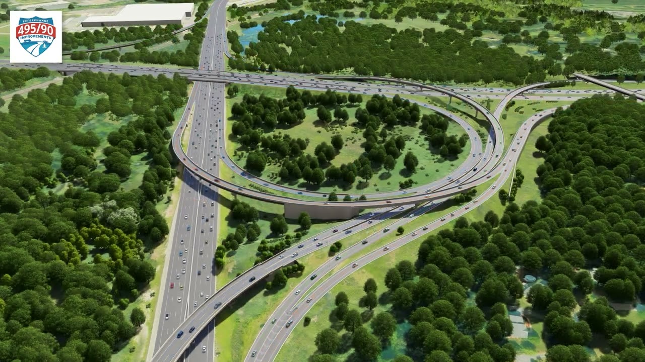I-495 / I-90 interchange in Hopkinton, MA