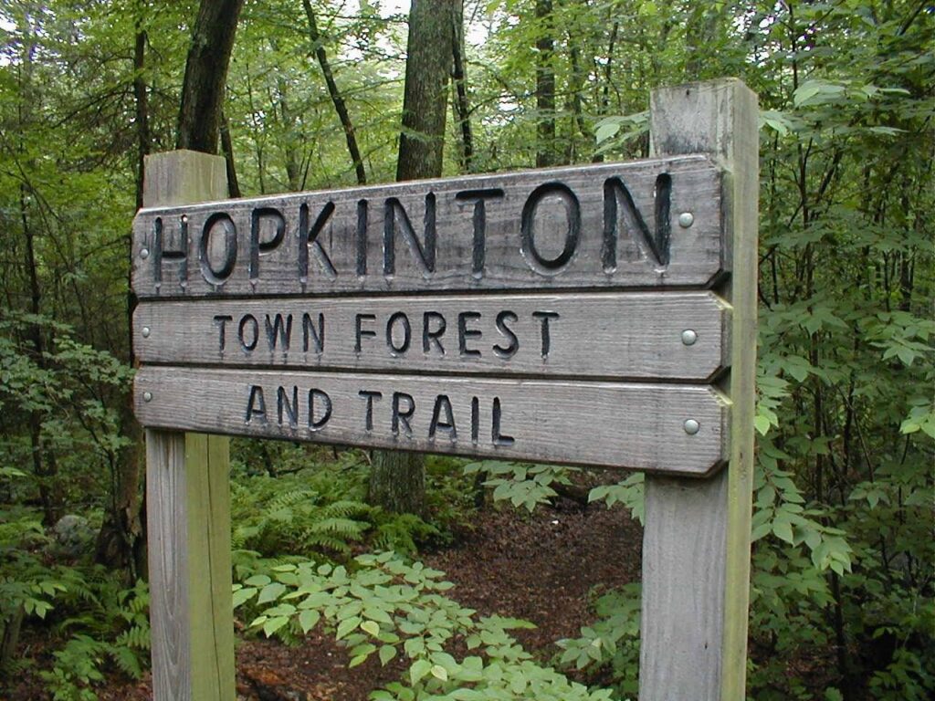 Hopkinton Town Forest trailhead