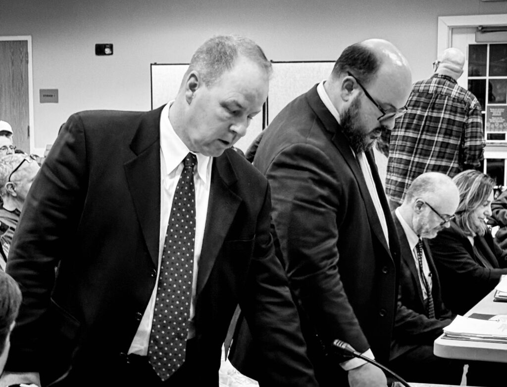 Sgt. Tim Brennan (L) with Attorney Daniel Fogarty (R)