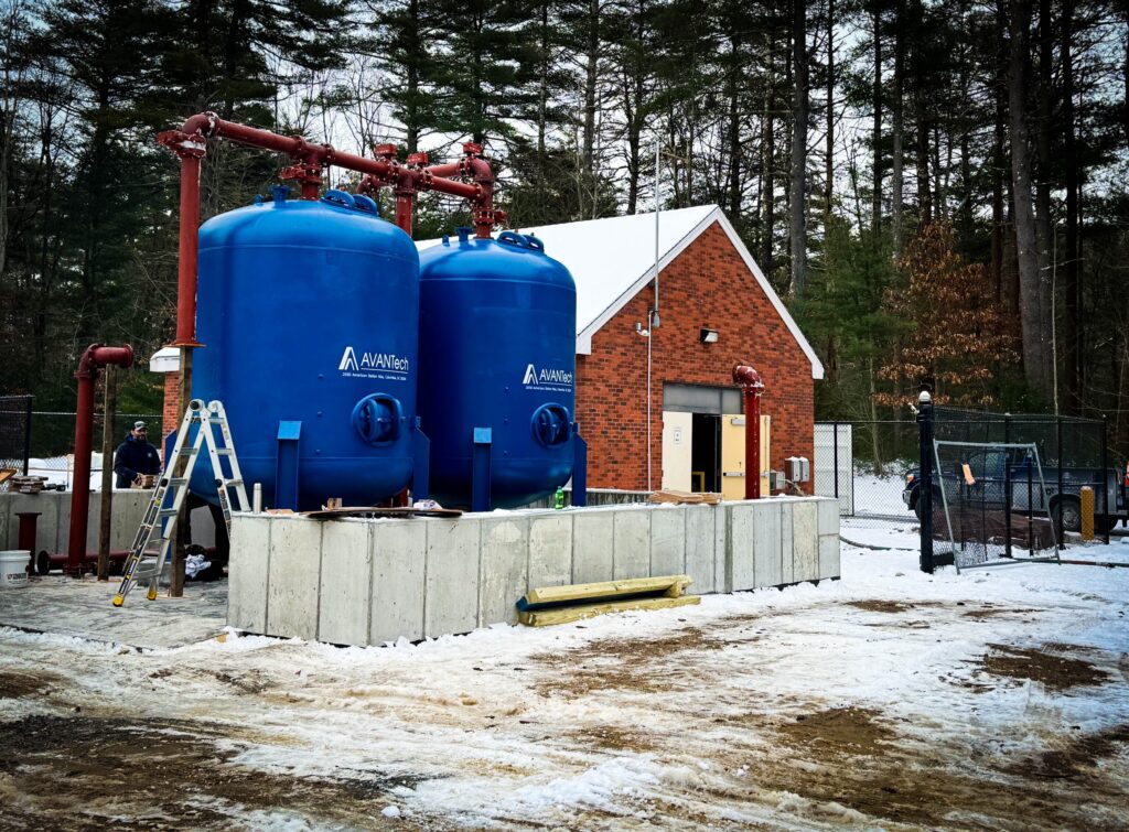 PFAS filtration tanks installed at the Fruit Street pumping station.