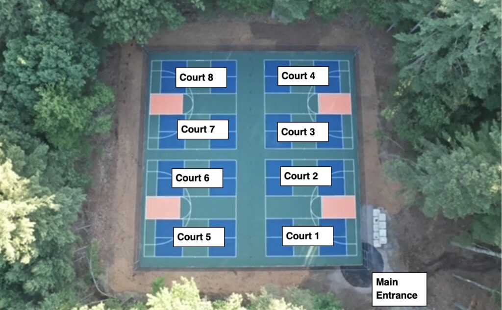 Pickeball courts at the Metrowest YMCA on East Street.