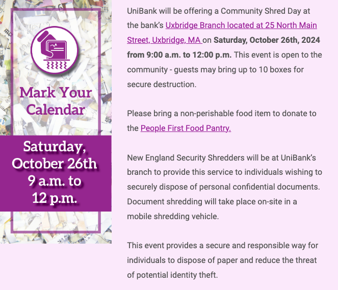 Unibank Shred Event