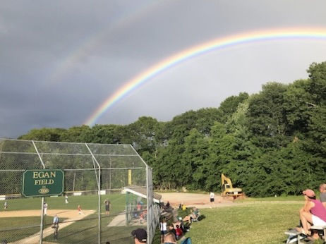 Rainbow over ballfield