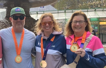 Three Runners with medals
