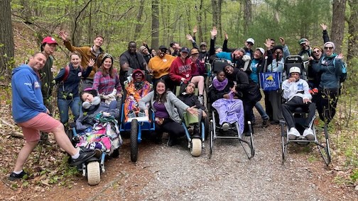 People on the Trails in wheelchairs
