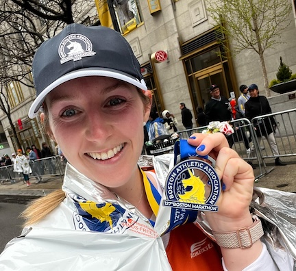 Runner with medal