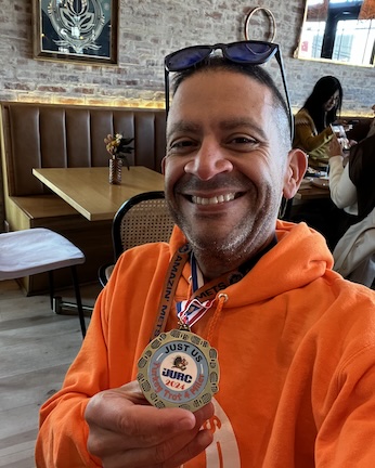 Runner with Medal