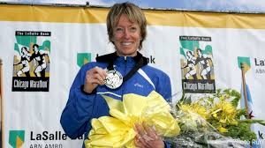 Woman after a race