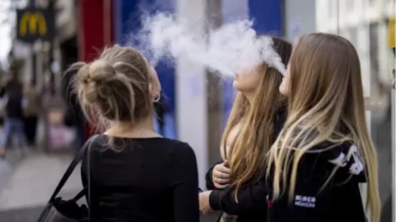 Young girls vaping