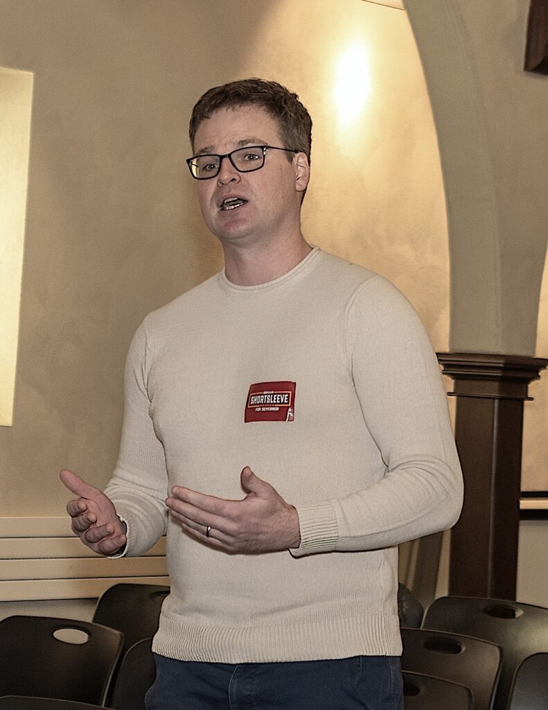 Tom Leonard representing Brian Shortsleeve for MA governor