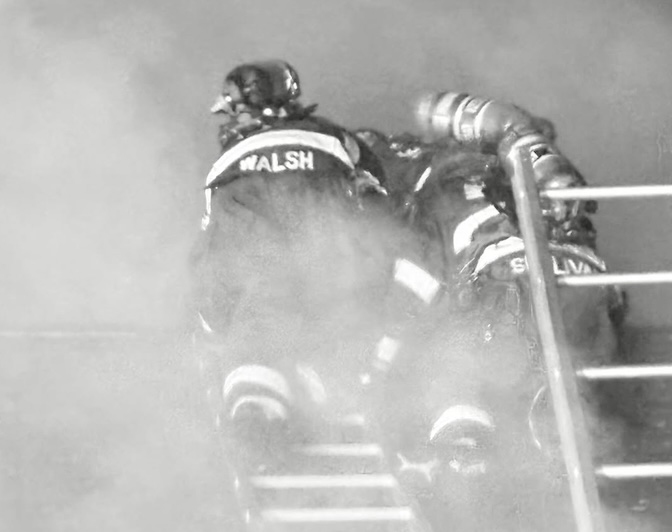 Firefighters encountered heavy smoke