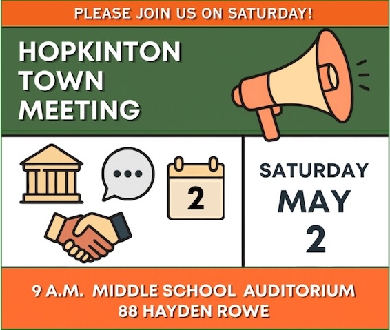 2026 Hopkinton's Annual Town Meeting, Saturday, May 2