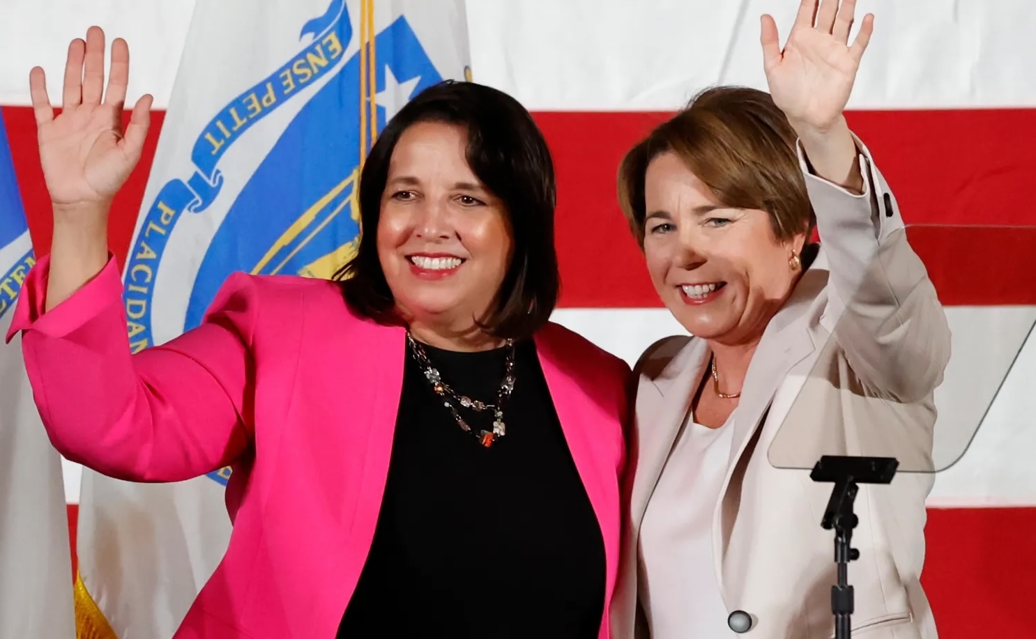 DriscollHealey Lt Governor Driscoll (L) and Governor Healey. Photo: Boston Herald