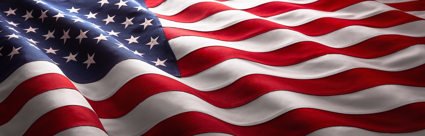 American Flag Wave Close Up for Memorial Day or 4th of July American Flag